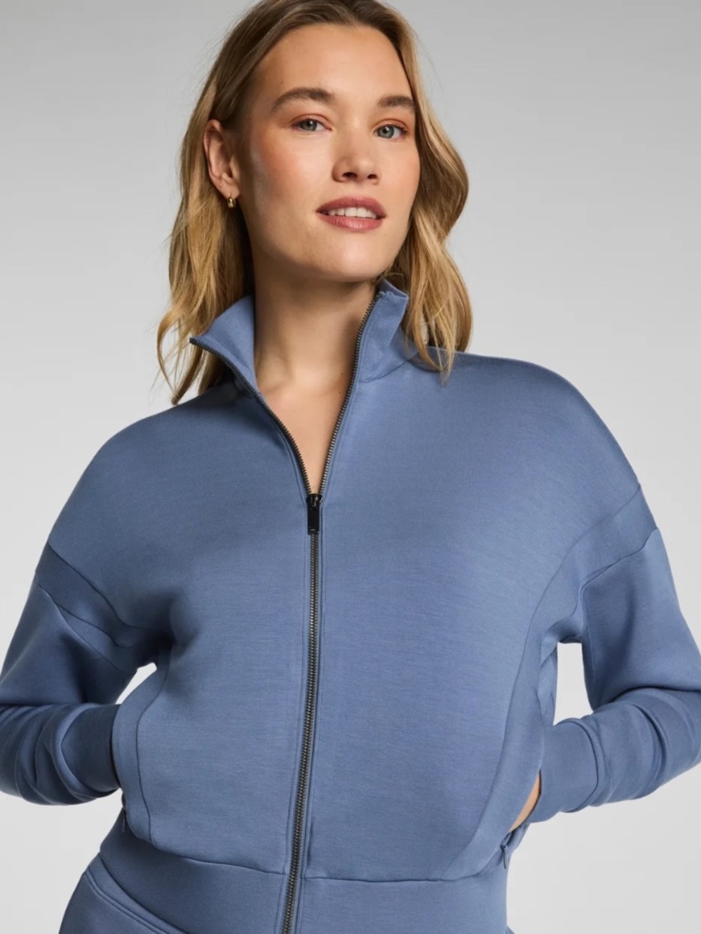 SPANX AirEssentials Track Jacket - Color: Rain